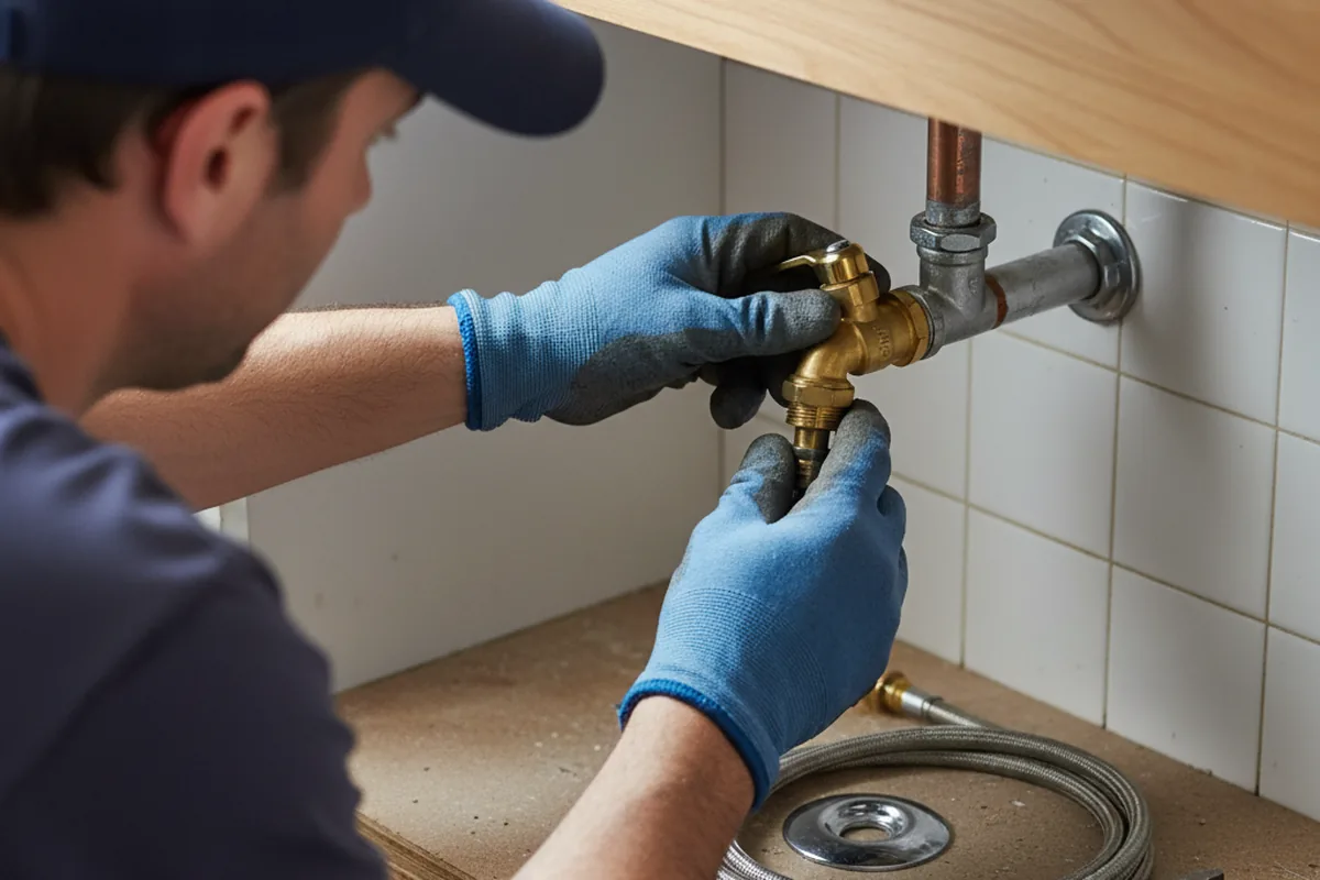 Shutoff valve and fitting work during Emergency Plumbing in Mattapoisett